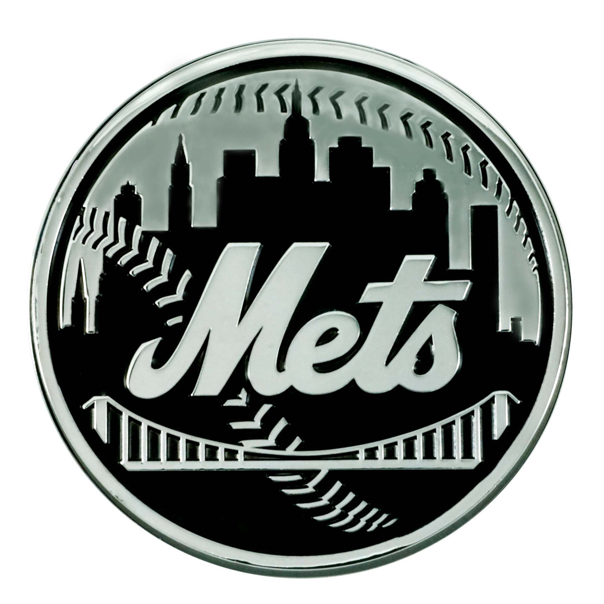 New York Mets 3D Chrome Metal Emblem