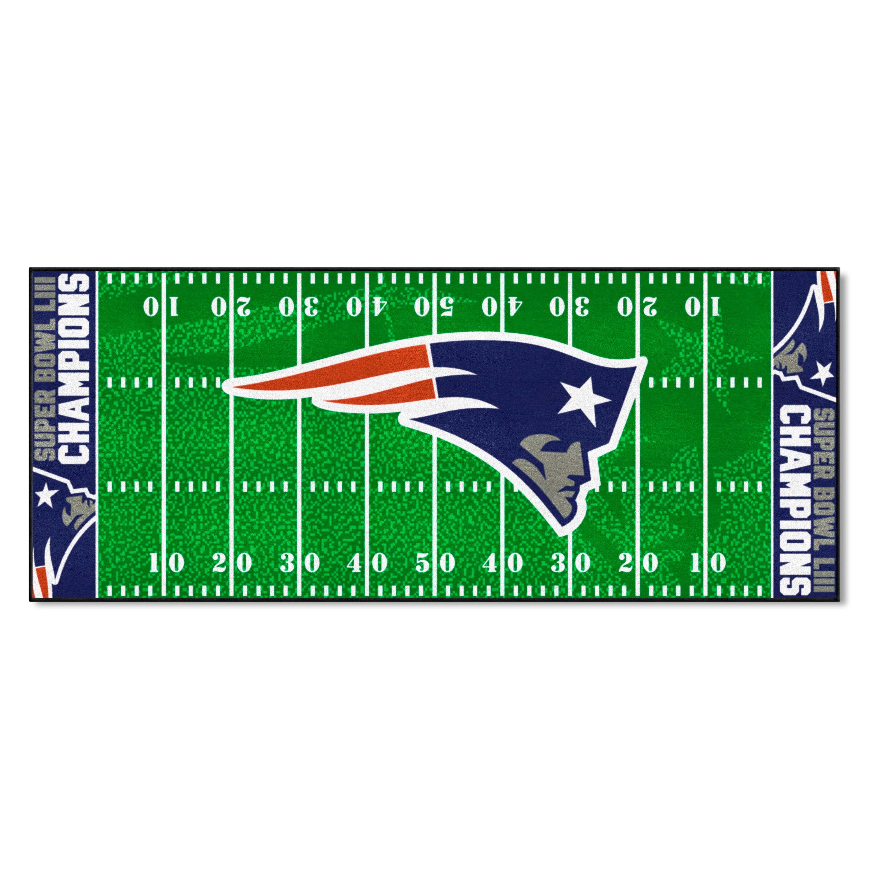 New England Patriots Football Field Runner NFL Home Rug - 30" x 72" - New England Patriots