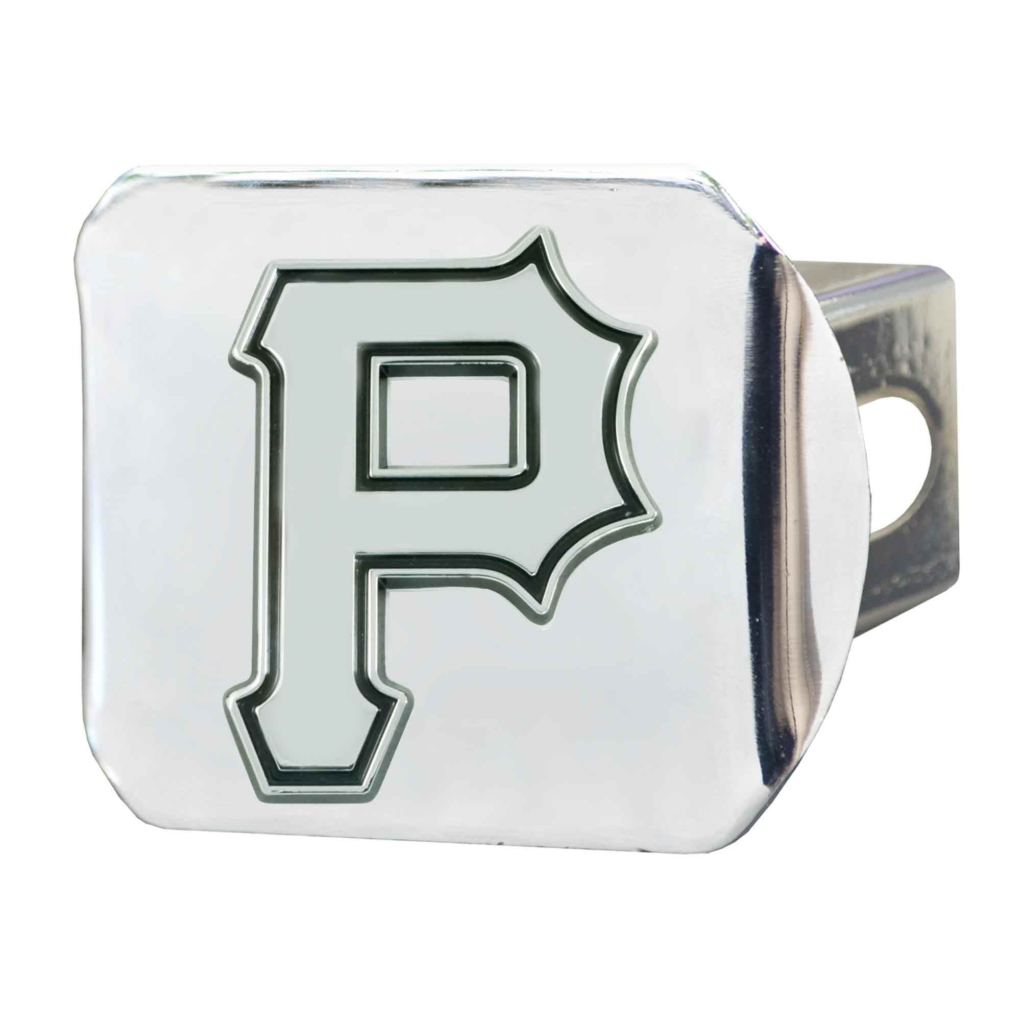 Pittsburgh Pirates Chrome Metal Hitch Cover with Chrome Metal 3D Emblem