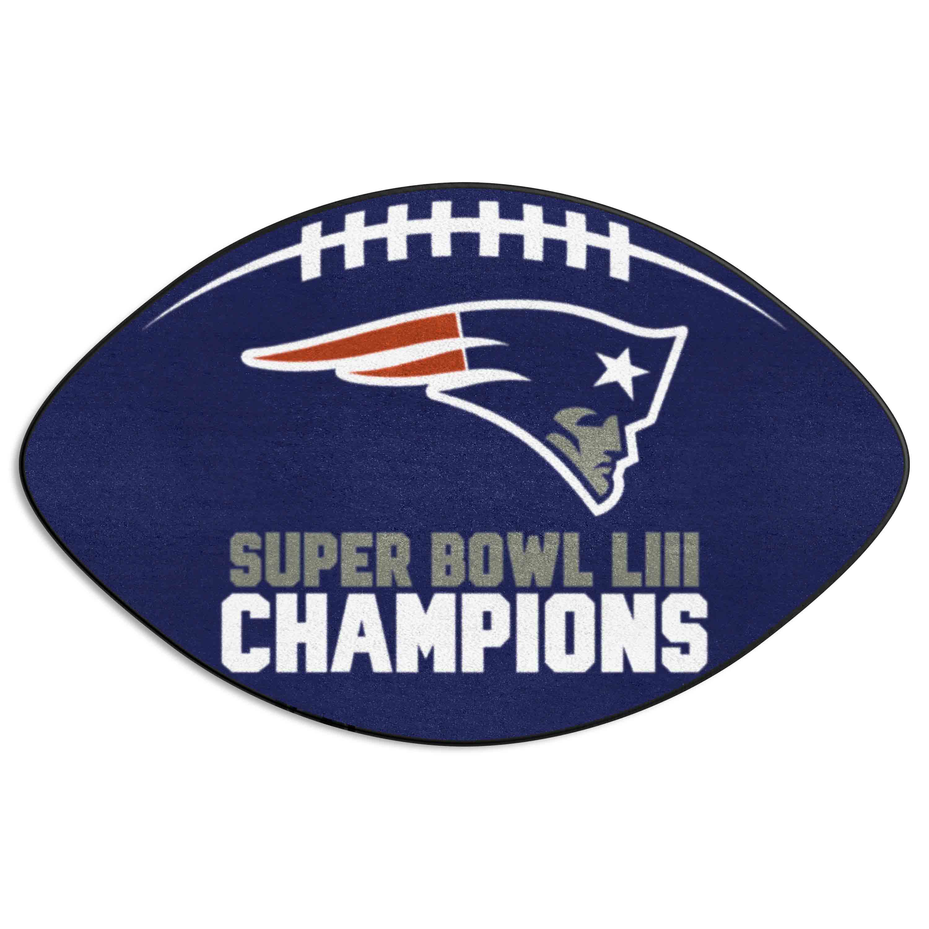 New England Patriots Football Rug - 20.5in. x 32.5in., 2019 Super Bowl LIII Champions - New England Patriots