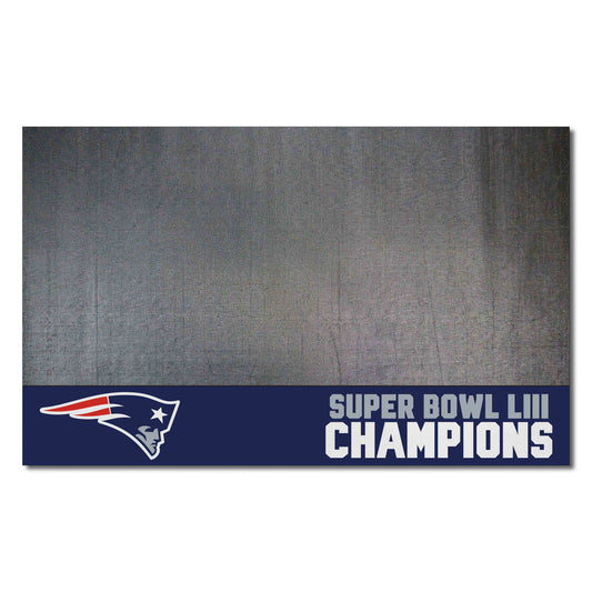 New England Patriots Vinyl Grill Mat - 26in. x 42in., 2019 Super Bowl LIII Champions 