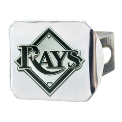 Tampa Bay Rays Chrome Metal Hitch Cover with Chrome Metal 3D Emblem