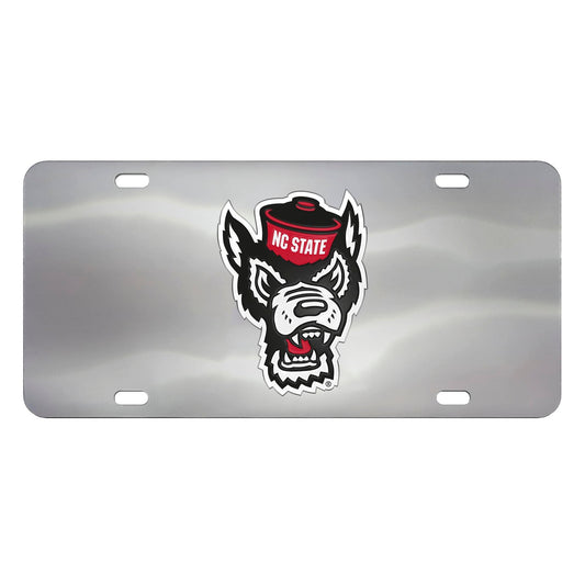 NC State Wolfpack 3D Stainless Steel License Plate - NC State