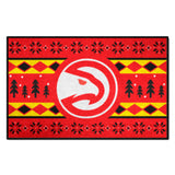 Atlanta Hawks Holiday Sweater Starter Mat Accent Rug - 19in. x 30in.