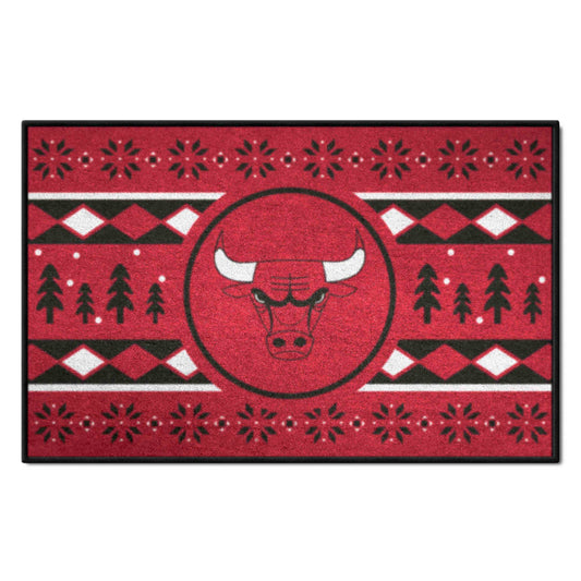 Chicago Bulls Holiday Sweater Starter Mat Accent Rug - 19in. x 30in. - Chicago Bulls