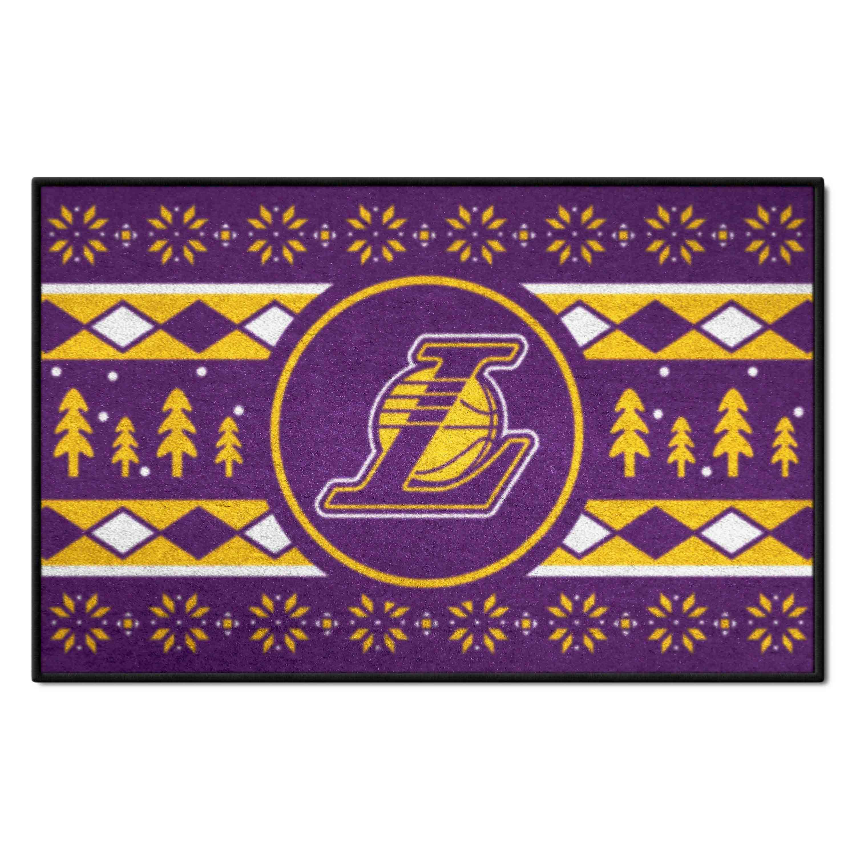 Los Angeles Lakers Holiday Sweater Starter Mat Accent Rug - 19in. x 30in.