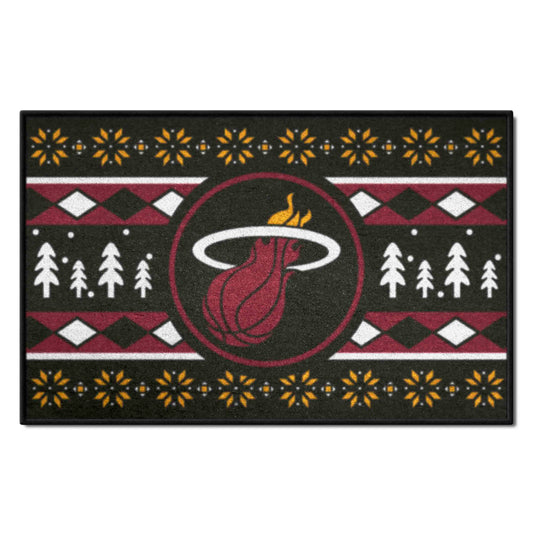 Miami Heat Holiday Sweater Starter Mat Accent Rug - 19in. x 30in.