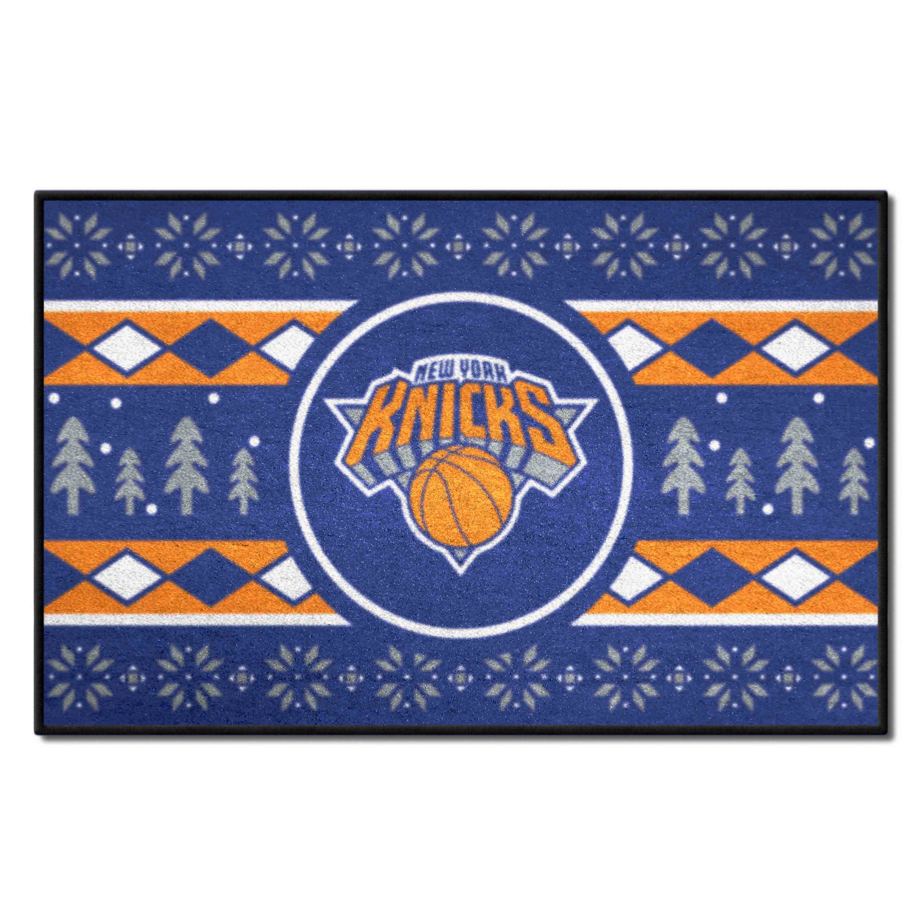 New York Knicks Holiday Sweater Starter Mat Accent Rug - 19in. x 30in.