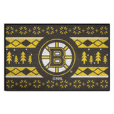 Boston Bruins Holiday Sweater Starter Mat Accent Rug - 19in. x 30in.