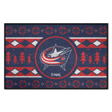 Columbus Blue Jackets Holiday Sweater Starter Mat Accent Rug - 19in. x 30in.