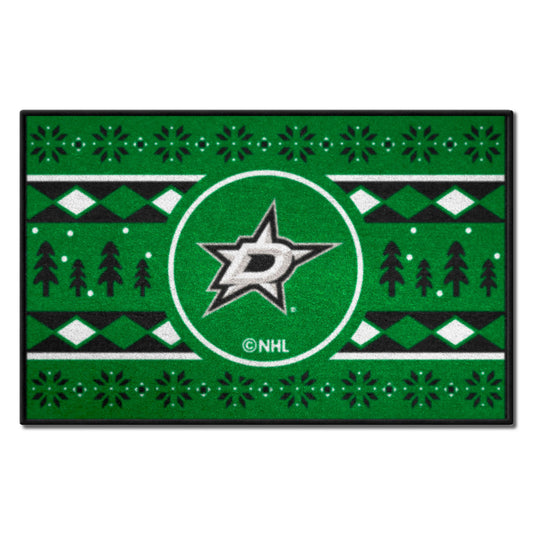 Dallas Stars Holiday Sweater Starter Mat Accent Rug - 19in. x 30in. - Dallas Stars