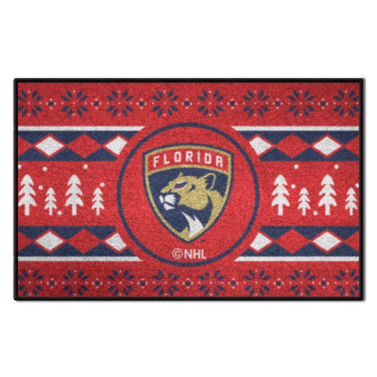 Florida Panthers Holiday Sweater Starter Mat Accent Rug - 19in. x 30in.