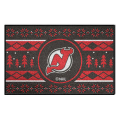 New Jersey Devils Holiday Sweater Starter Mat Accent Rug - 19in. x 30in. - New Jersey Devils