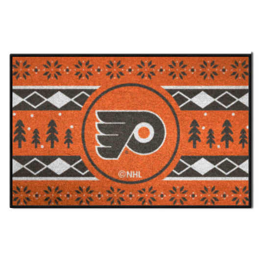 Philadelphia Flyers Holiday Sweater Starter Mat Accent Rug - 19in. x 30in.