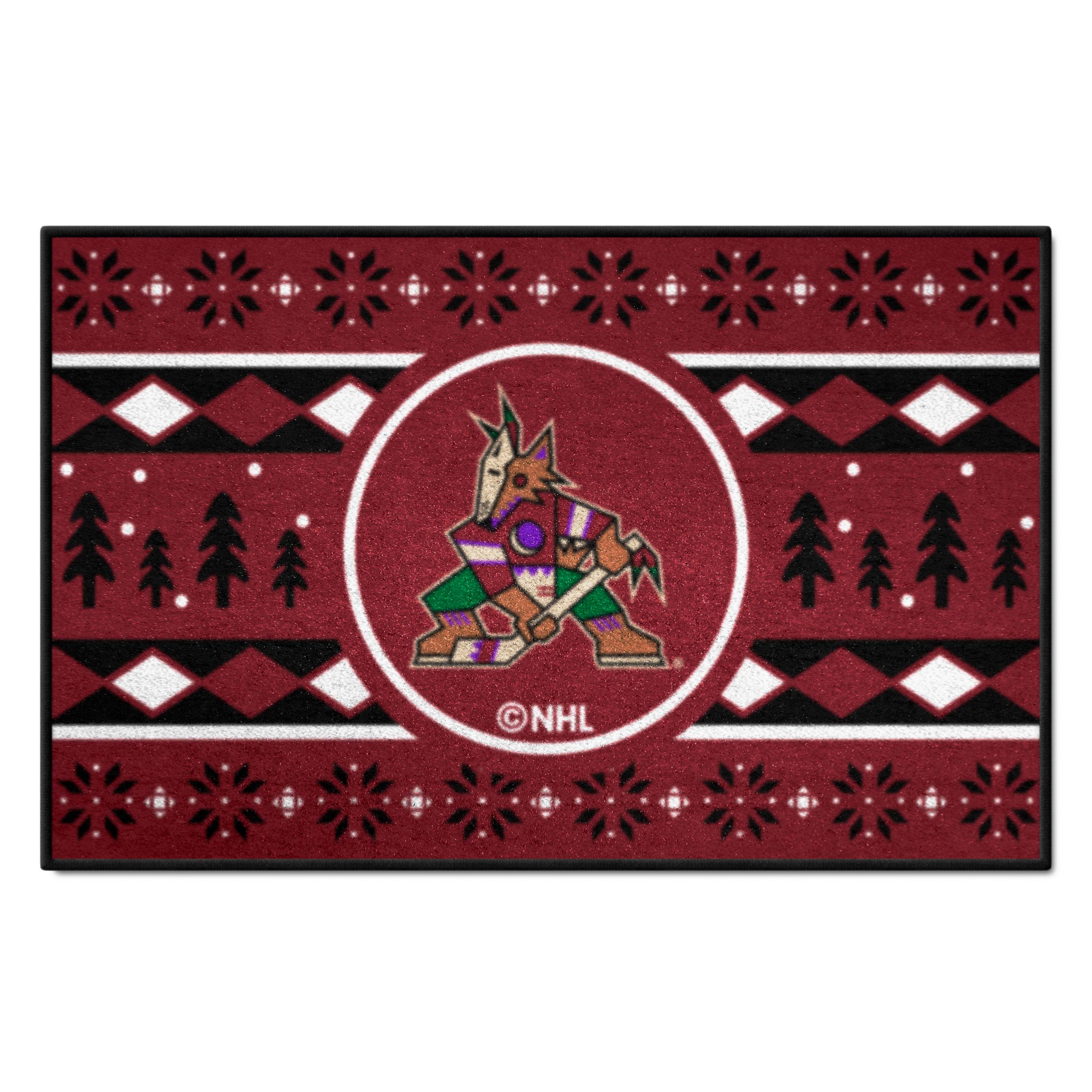 Arizona Coyotes Holiday Sweater Starter Mat Accent Rug - 19in. x 30in.