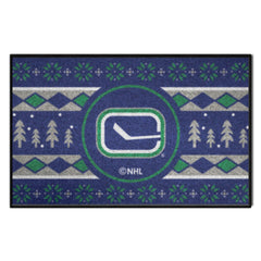 Vancouver Canucks Holiday Sweater Starter Mat Accent Rug - 19in. x 30in.