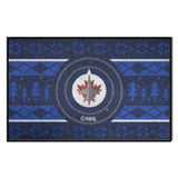 Winnipeg Jets Holiday Sweater Starter Mat Accent Rug - 19in. x 30in.