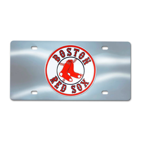 Boston Red Sox 3D Stainless Steel License Plate