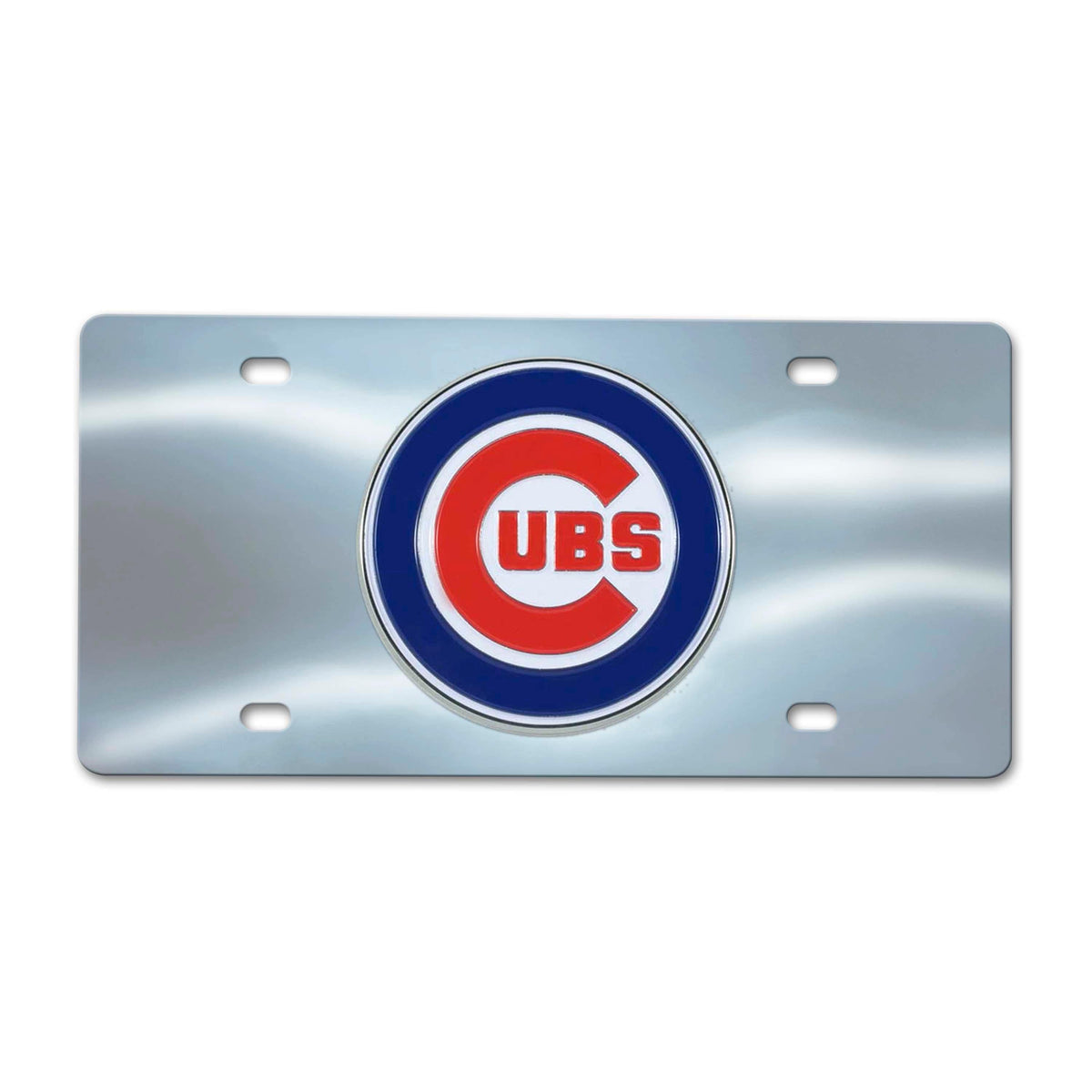 Chicago Cubs 3D Stainless Steel License Plate - Chicago Cubs