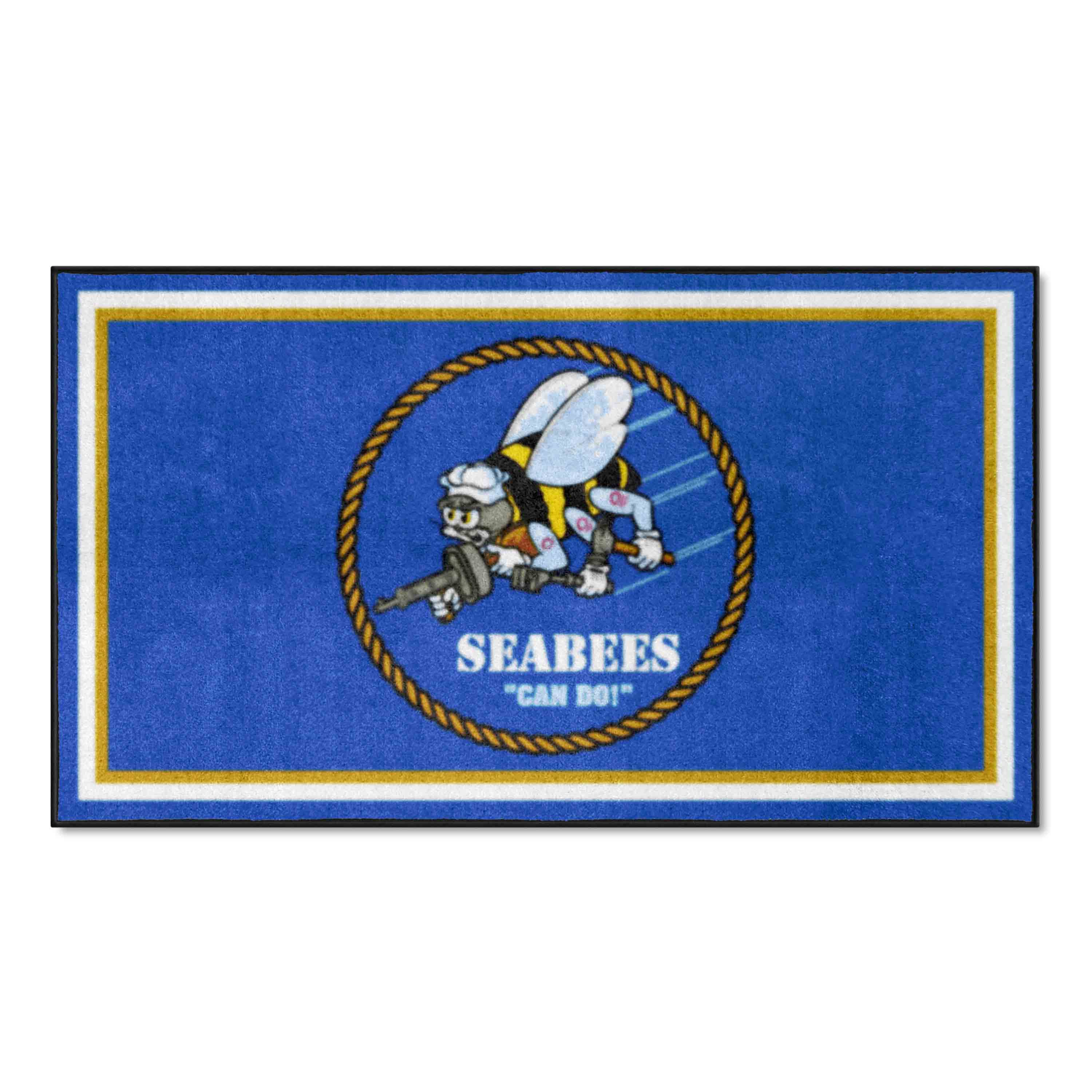 U.S. Navy - SEABEES 3ft. x 5ft. Plush Area Rug