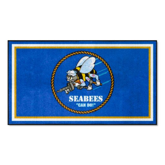 U.S. Navy - SEABEES 3ft. x 5ft. Plush Area Rug