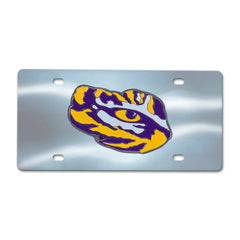 LSU Tigers 3D Stainless Steel License Plate