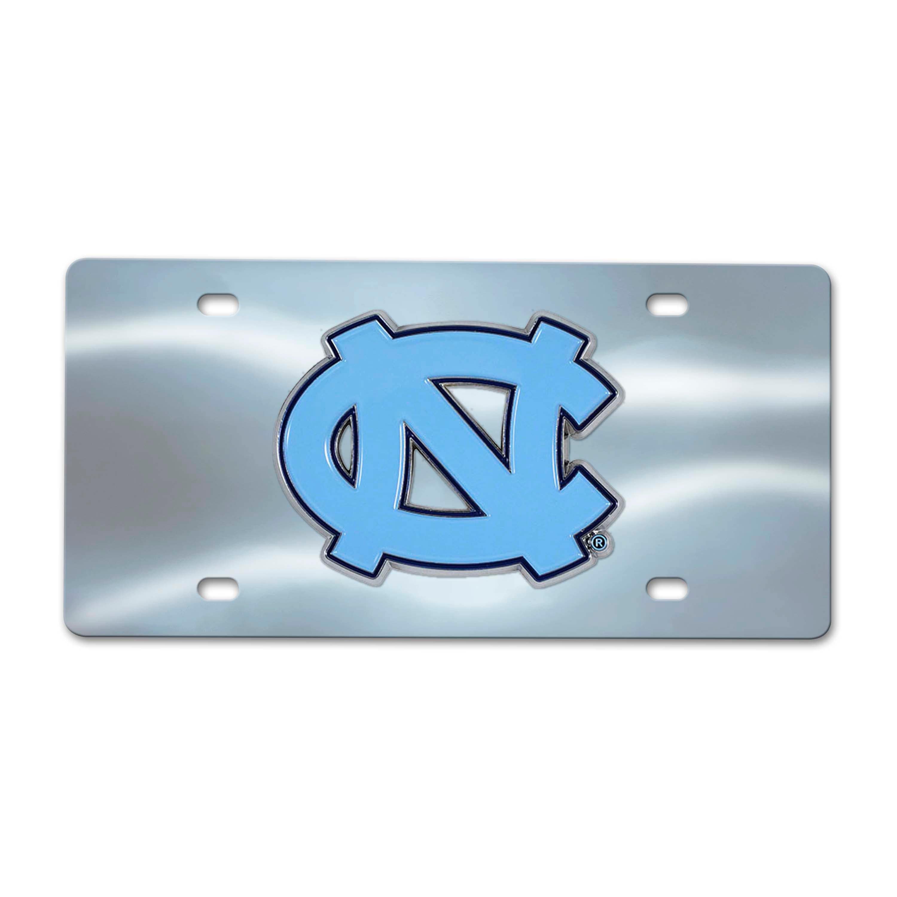 North Carolina Tar Heels 3D Stainless Steel License Plate