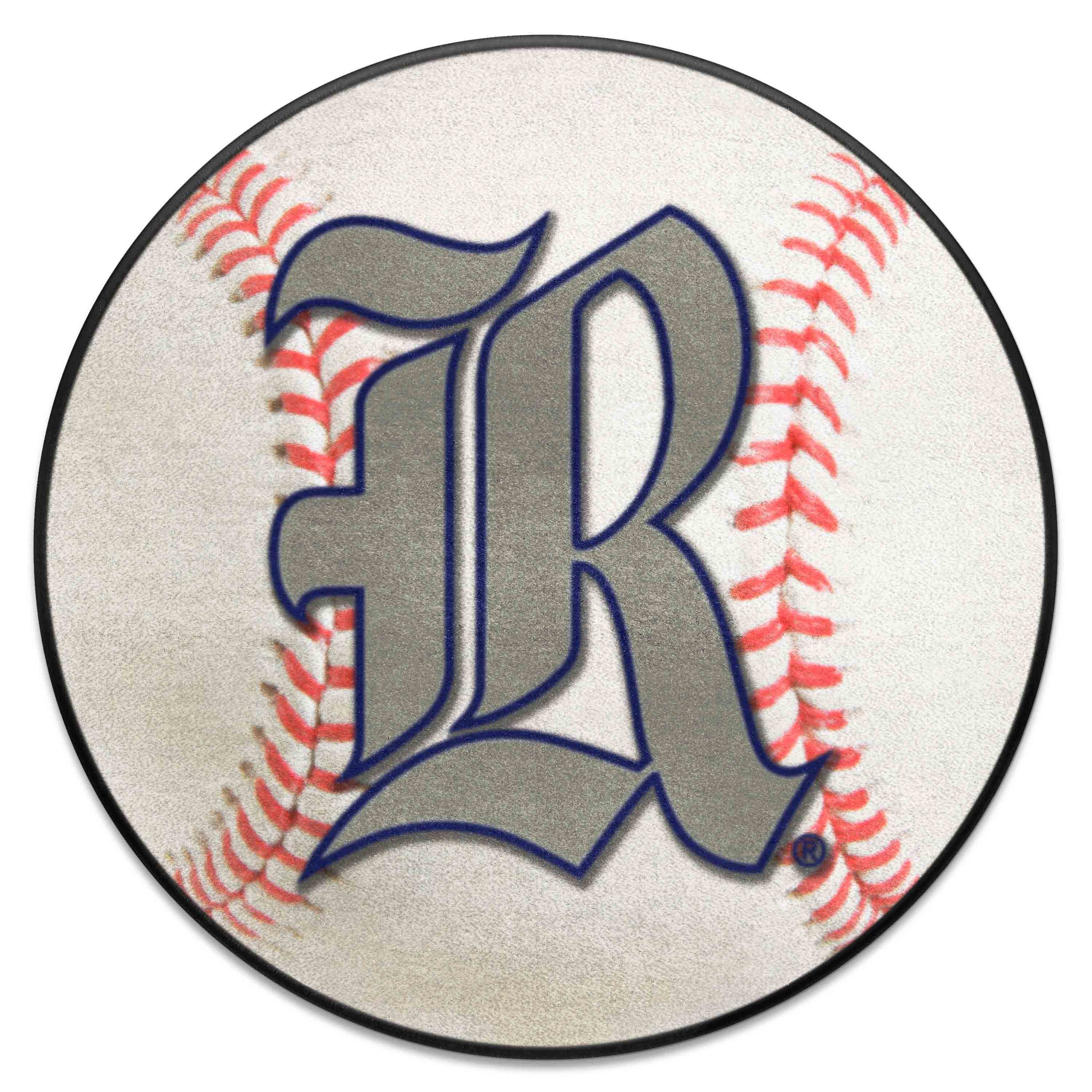 Rice Owls Baseball Rug - 27in. Diameter - Rice