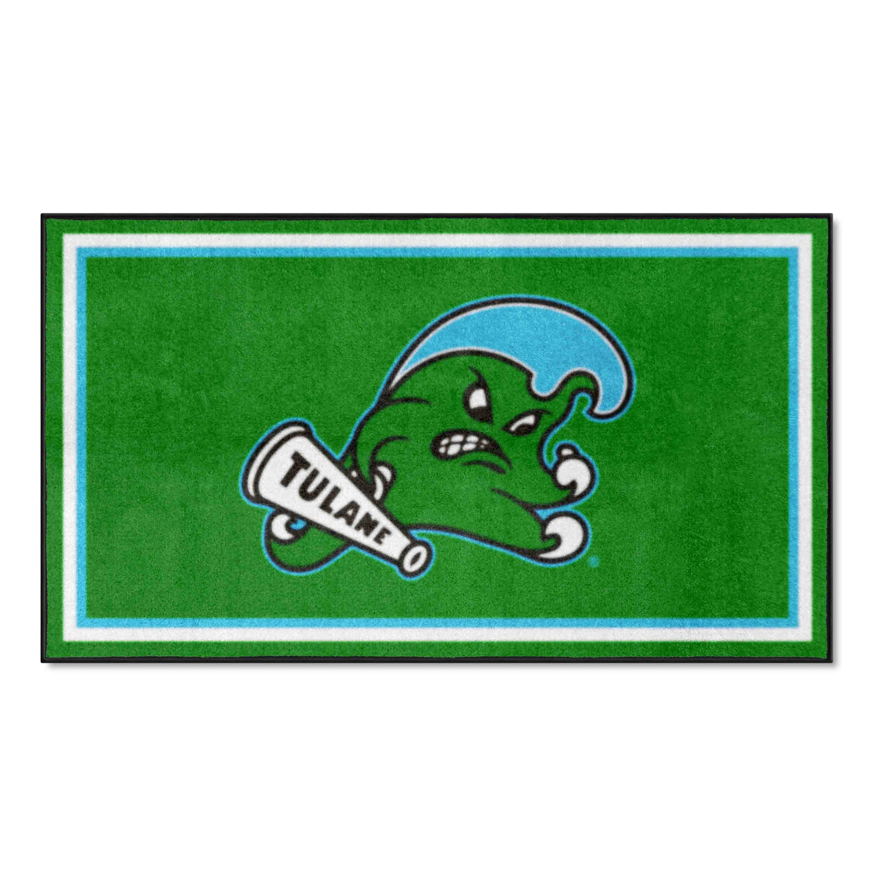 Tulane Green Wave 3ft. x 5ft. Plush Area Rug