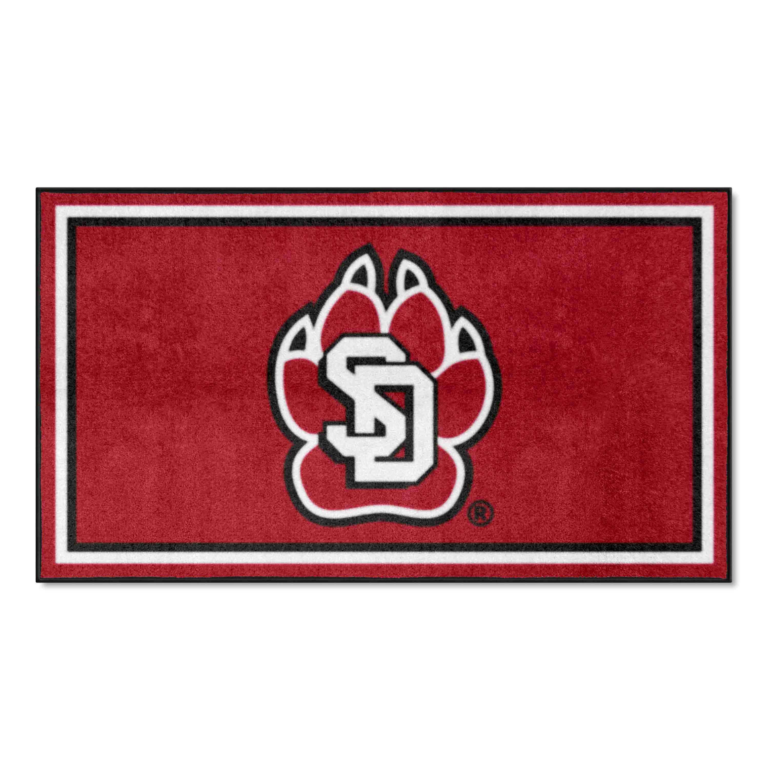 South Dakota Coyotes 3ft. x 5ft. Plush Area Rug