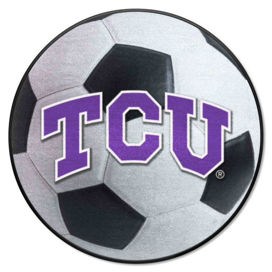 TCU Horned Frogs Soccer Ball Rug - 27in. Diameter