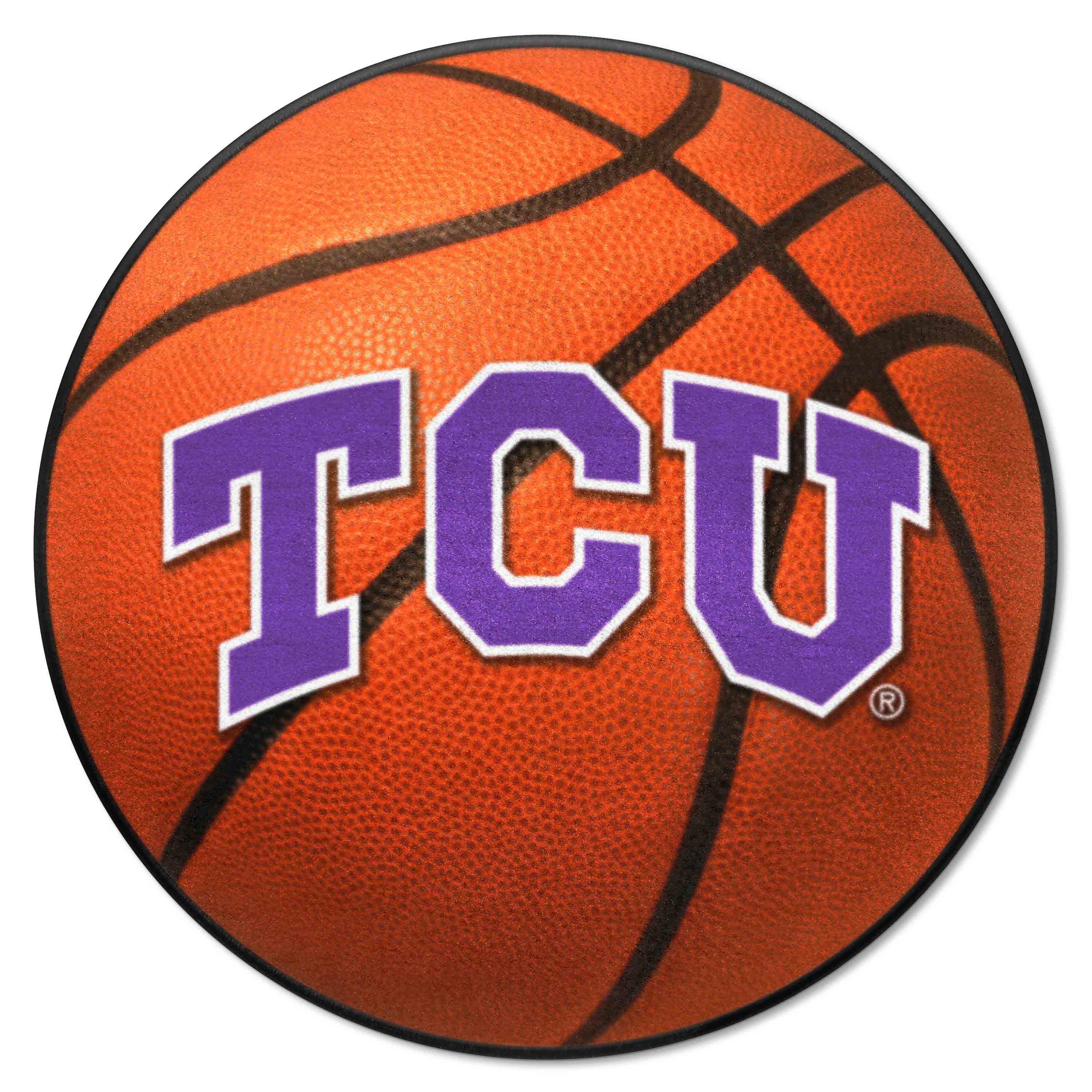 TCU Horned Frogs Basketball Rug - 27in. Diameter