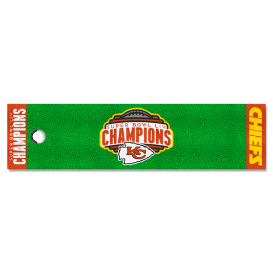 Kansas City Chiefs Putting Green Mat - 1.5ft. x 6ft., 2020 Super Bowl LIV Champions