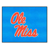 Ole Miss Rebels All-Star Rug - 34 in. x 42.5 in., Light Blue Alternate - Ole Miss