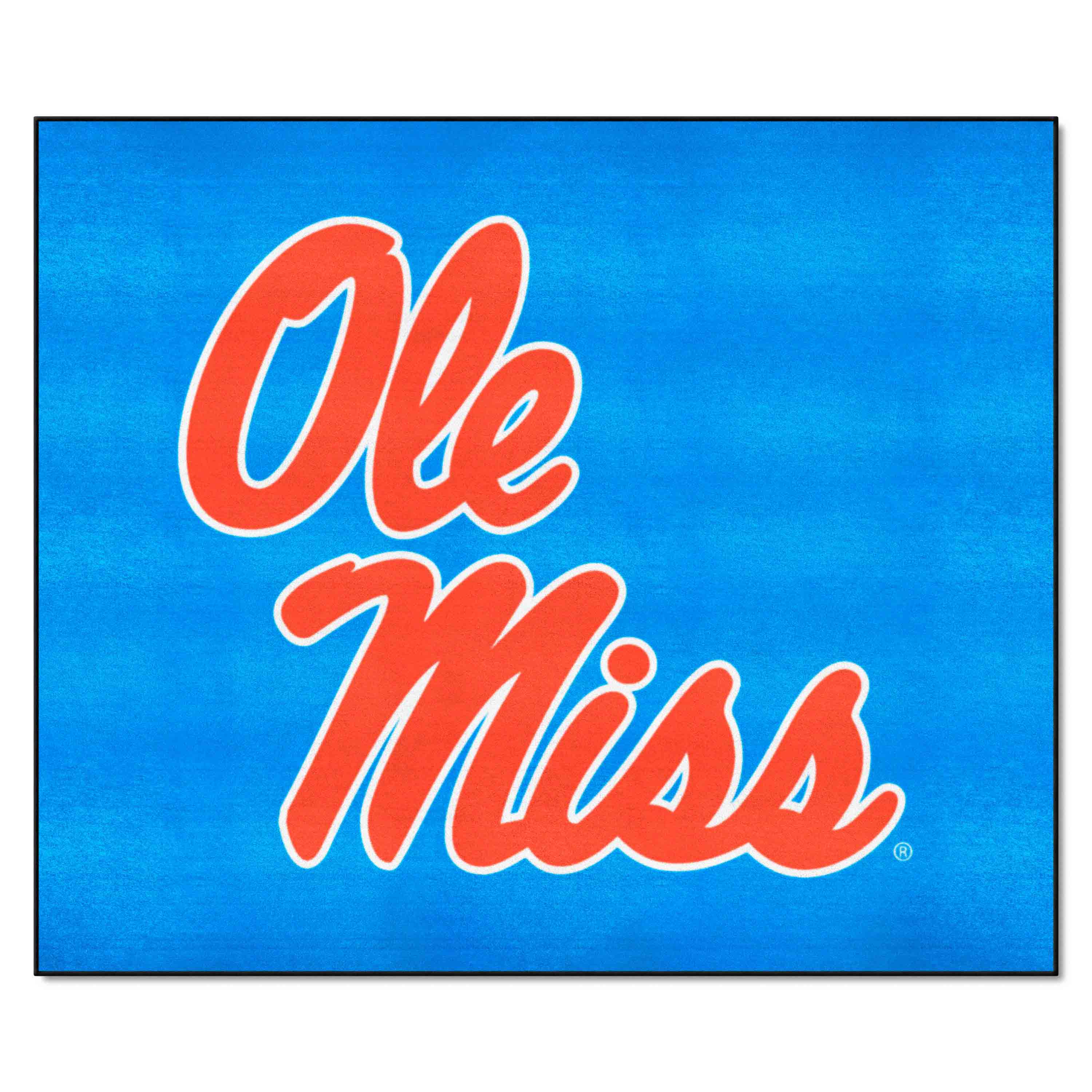 Ole Miss Rebels Tailgater Rug - 5ft. x 6ft., Light Blue Alternate - Ole Miss