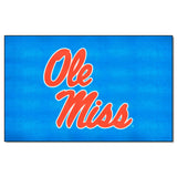 Ole Miss Rebels Ulti-Mat Rug - 5ft. x 8ft., Light Blue Alternate - Ole Miss