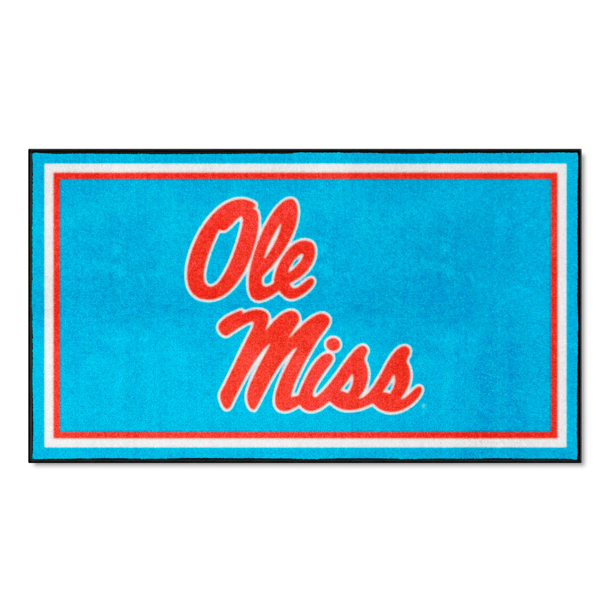 Ole Miss Rebels 3ft. x 5ft. Plush Area Rug, Light Blue Alternate - Ole Miss