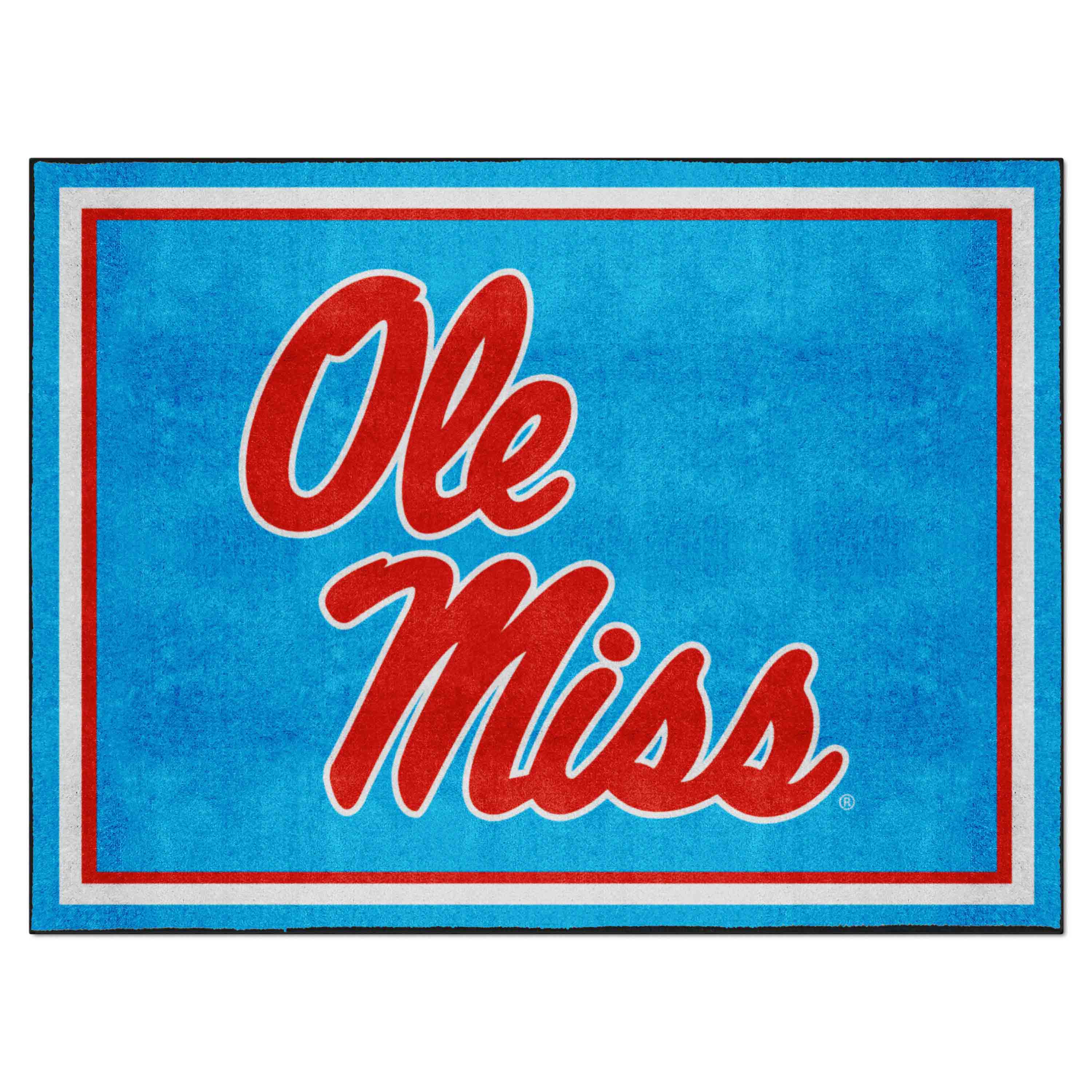 Ole Miss Rebels 8ft. x 10 ft. Plush Area Rug, Light Blue Alternate