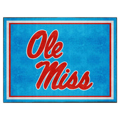 Ole Miss Rebels 8ft. x 10 ft. Plush Area Rug, Light Blue Alternate