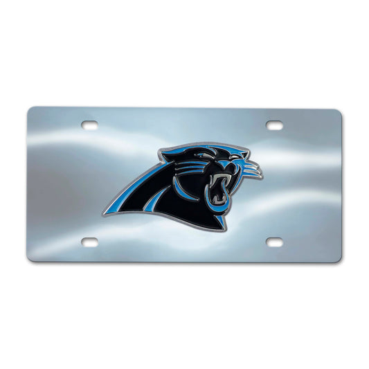 Carolina Panthers 3D Stainless Steel License Plate