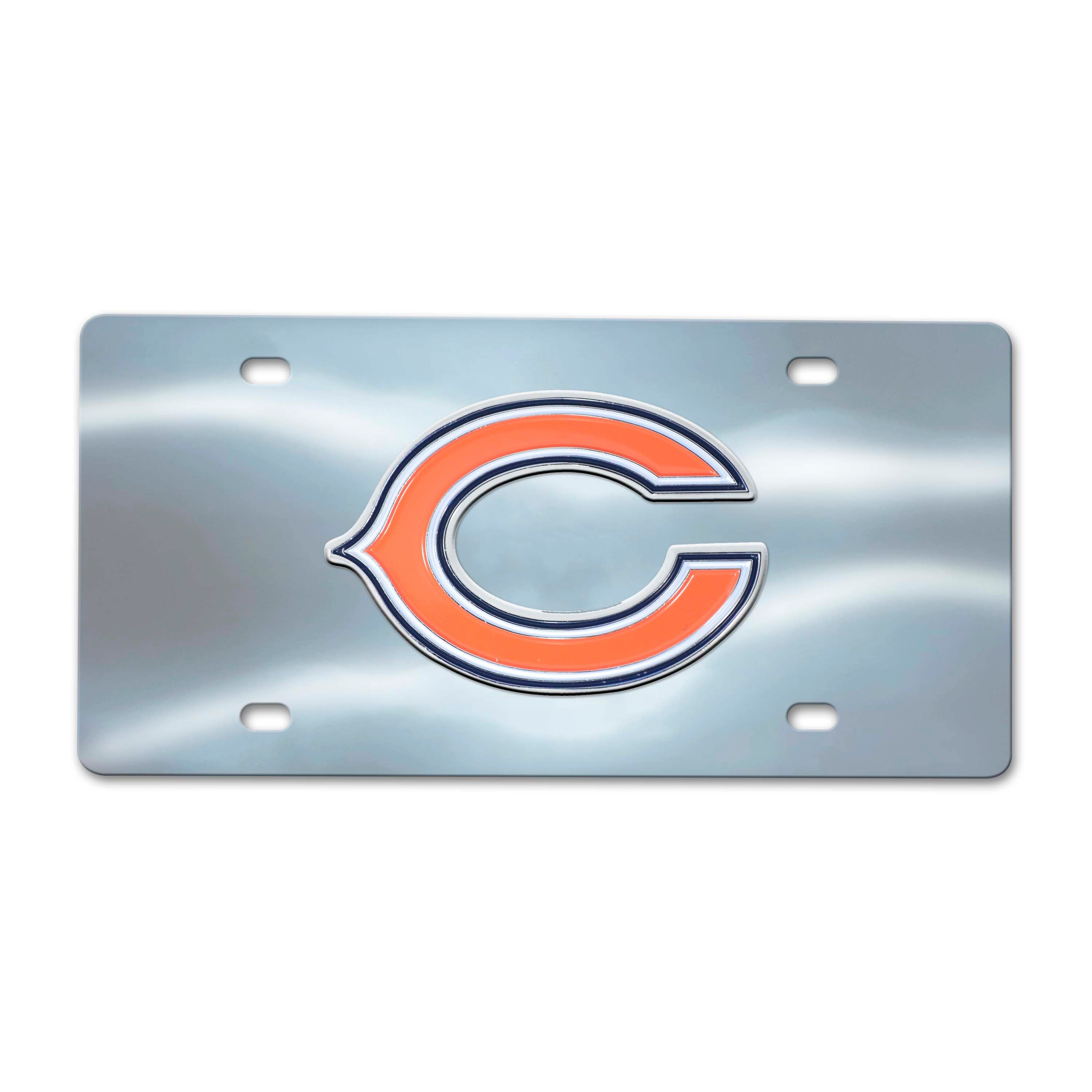 Chicago Bears 3D Stainless Steel License Plate