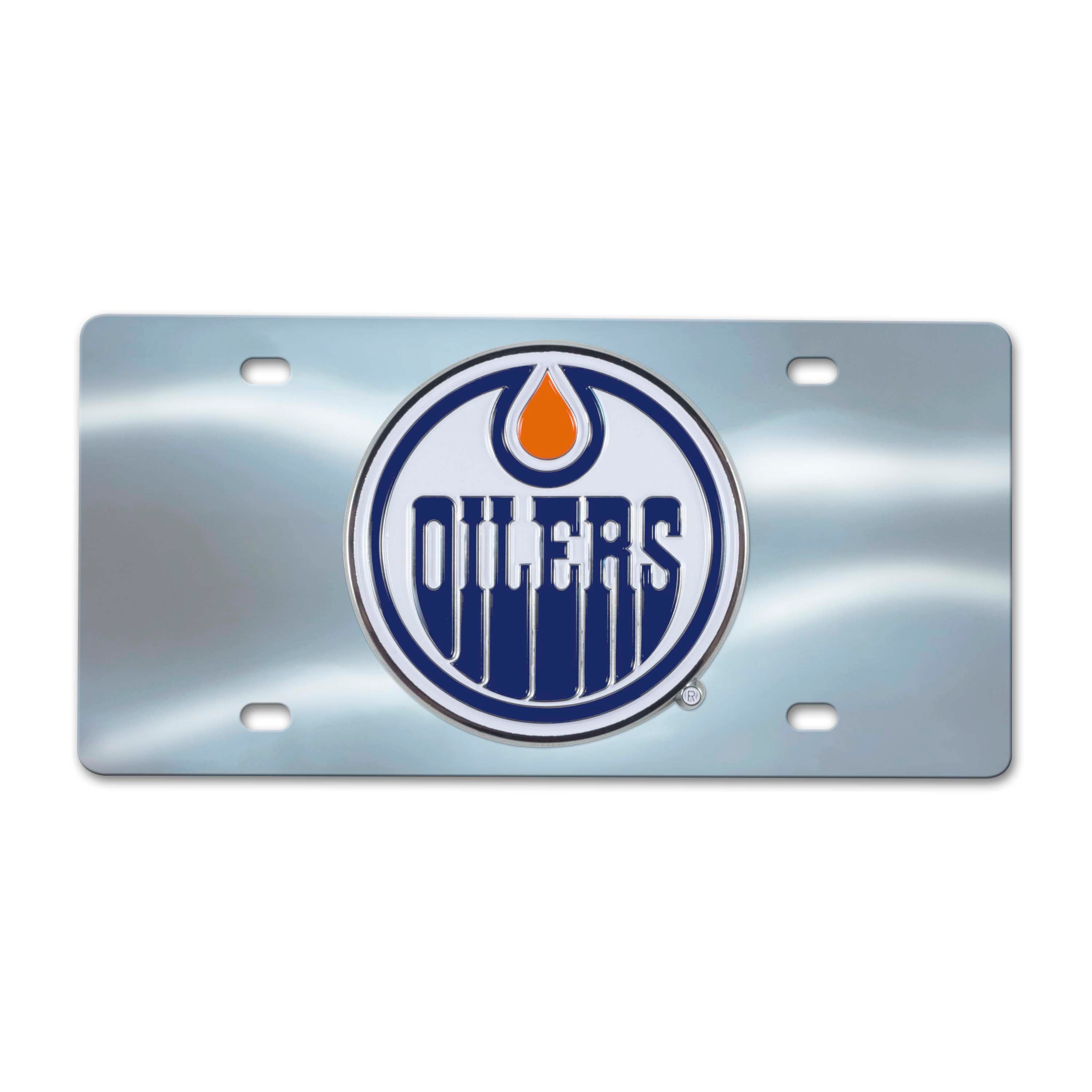 Edmonton Oilers 3D Stainless Steel License Plate