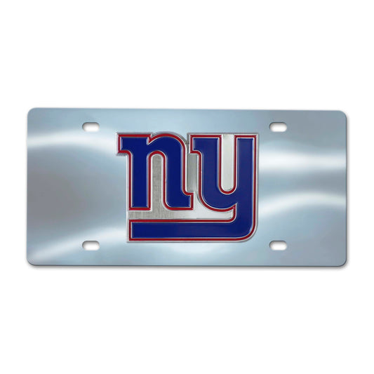 New York Giants 3D Stainless Steel License Plate