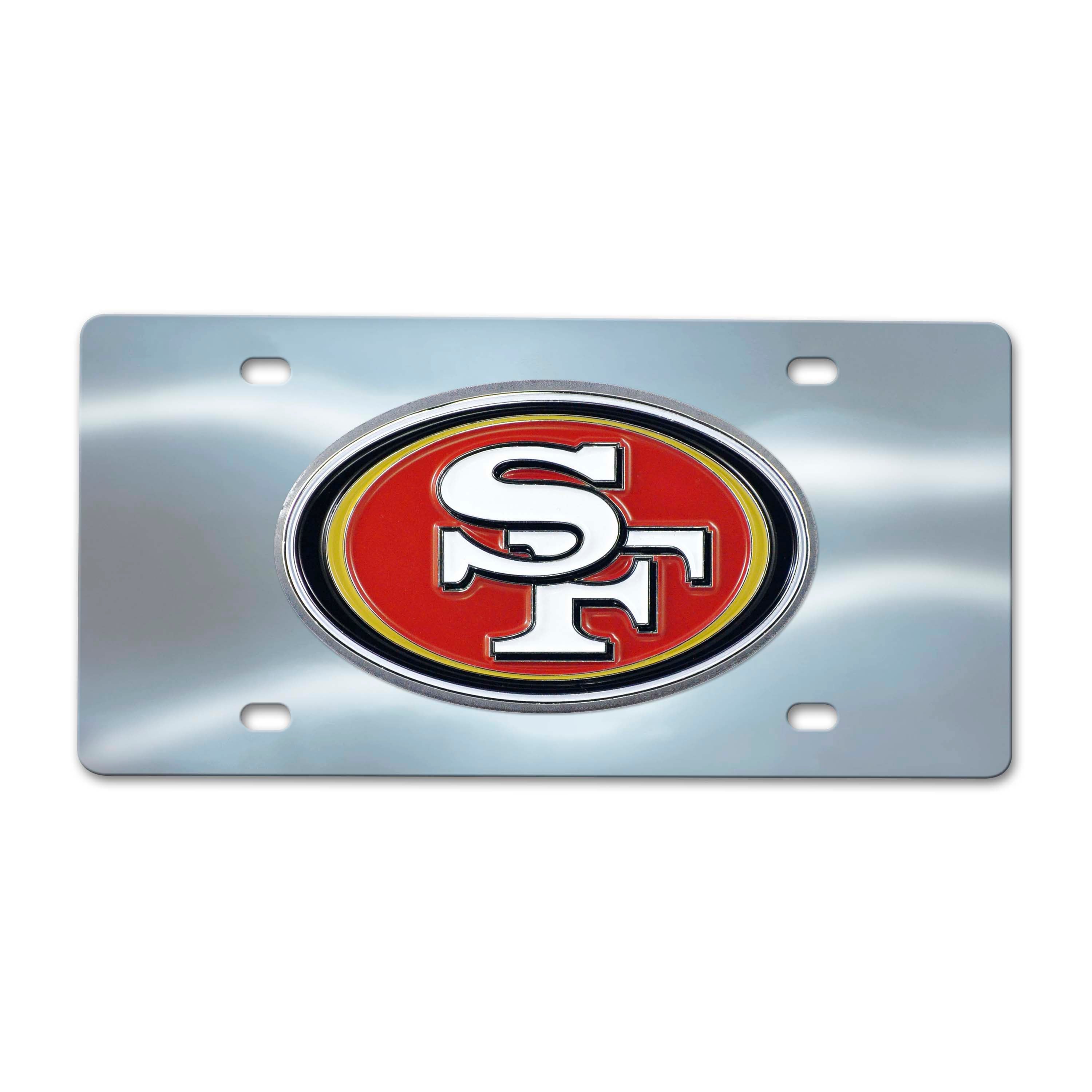 San Francisco 49ers 3D Stainless Steel License Plate