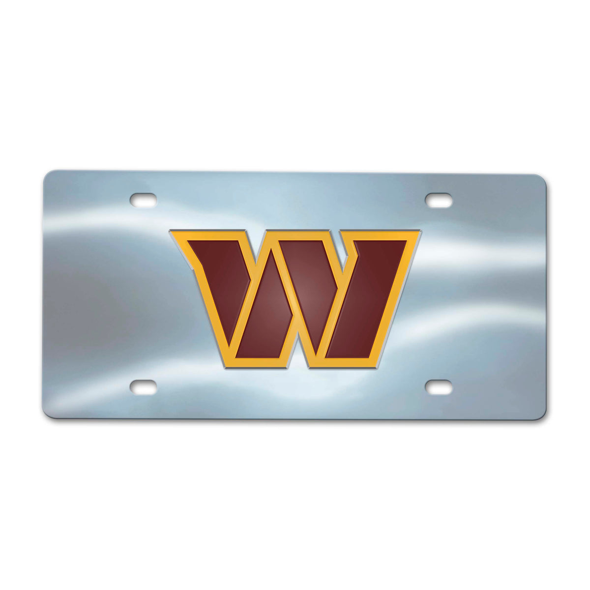 Washington Commanders 3D Stainless Steel License Plate