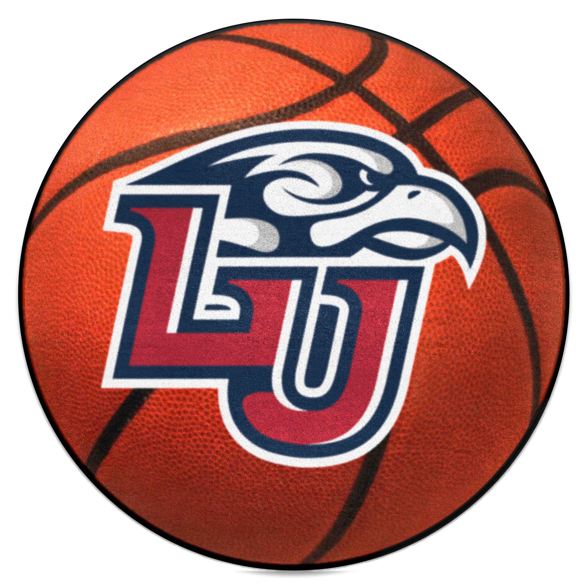 Liberty Flames Basketball Rug - 27in. Diameter