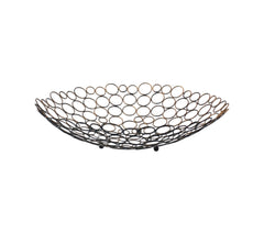 19" Bronze Metal Round Centerpiece Bowl