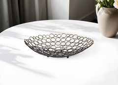 19" Bronze Metal Round Centerpiece Bowl