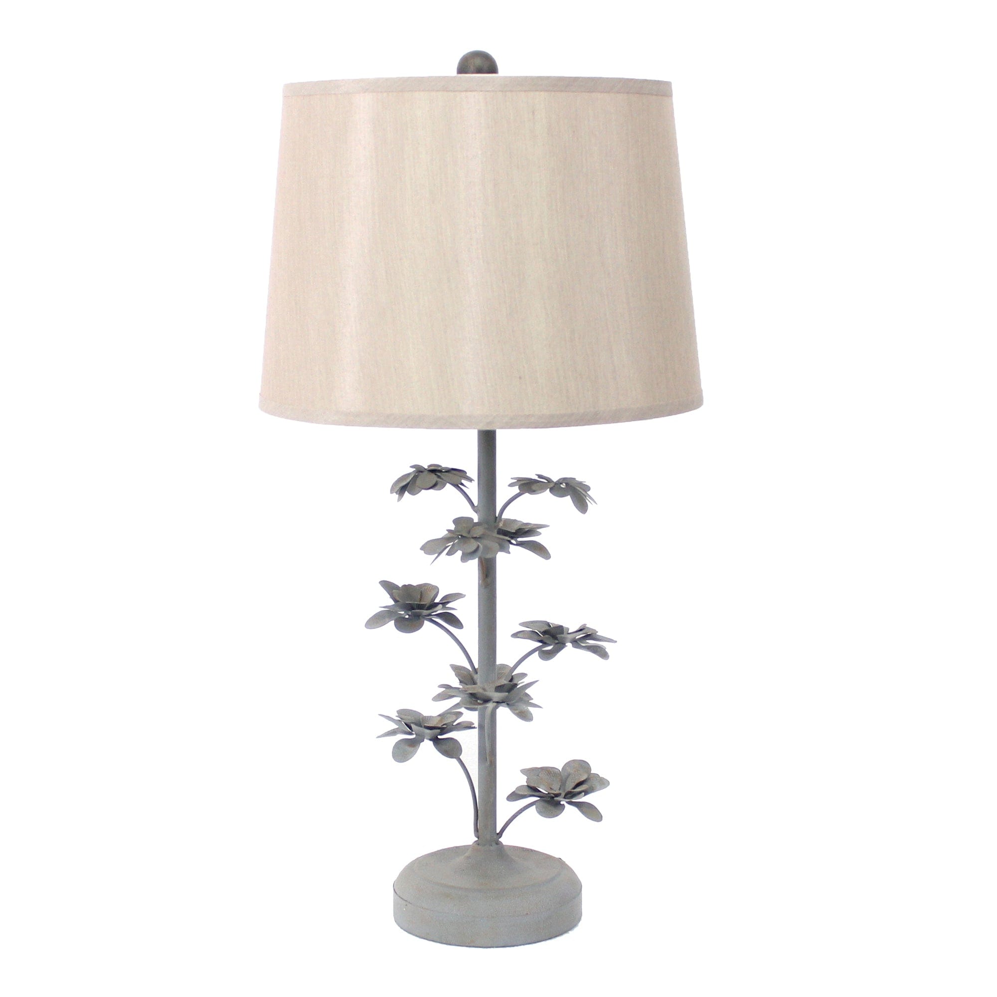 8 X 12 X 28 Gray Rustic Flowering Tree - Table Lamp - Homeroots