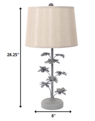 8 X 12 X 28 Gray Rustic Flowering Tree - Table Lamp - Homeroots